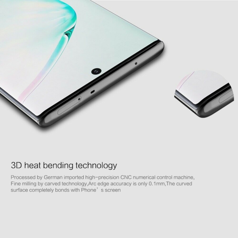 Kính Cường Lực Full Màn Samsung Galaxy Note 10 Plus Nillkin 3D CP+ Max là sản phẩm mới nhất của hãng Nillkin chịu lực tốt, khả năng chống va đập cao, bảo vệ màn hình luôn như mới